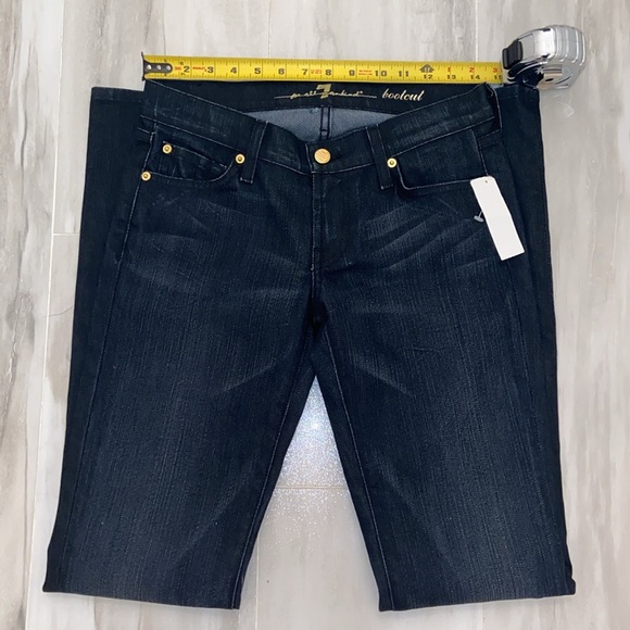 7 For All Mankind Bootcut, Midnight Blue & Made in the USA, 27x33, NWT $186 MSRP - Picture 5 of 12